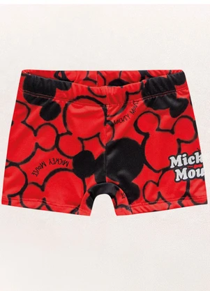 Fakini Kids - Sunga Boxer Mickey Vermelho - FAKINI KIDS