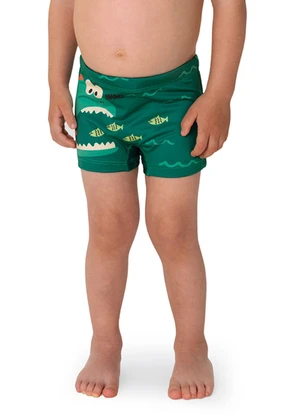Malwee Kids - Sunga Boxer Peixes Uv Verde Turquesa - MALWEE KIDS