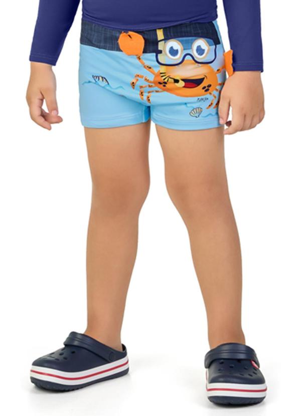 Marlan - Sunga em Malha Proteção Uv Azul 1