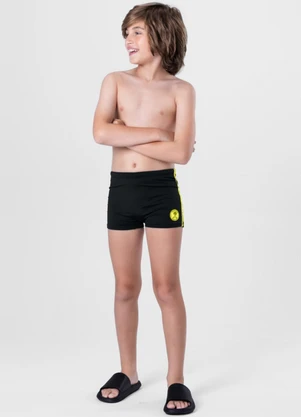 Brandili - Sunga em Malha Uv Infantil Menino  Preto - BRANDILI