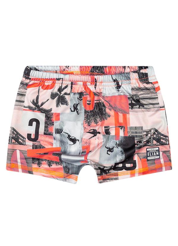 Elian - Sunga Infantil Menino Estampada Elian Laranja
