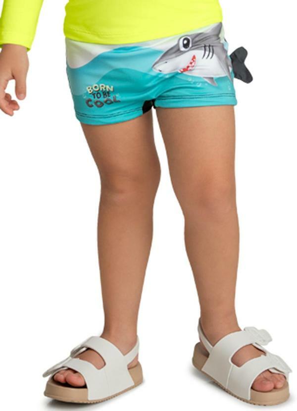 Marlan - Sunga Praia Infantil Proteção Uv50+ Shark Azul