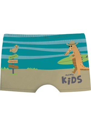 Malwee Kids - Sunga Verde Turquesa Boxer Malha Uv - MALWEE KIDS