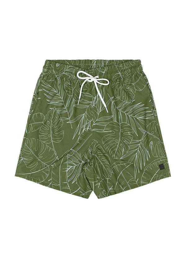 Rezzato - Bermuda com Estampa Tropical Teen Verde