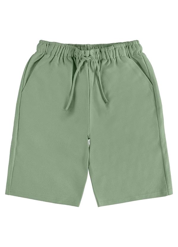Malwee Kids - Bermuda Comfort em Moletom Sarjado Teen Verde Mus