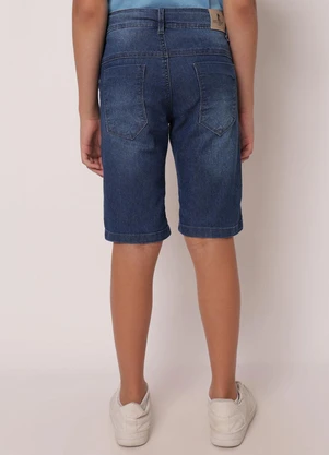 Torra - Bermuda Jeans Juvenil com Puídos Azul - TORRA