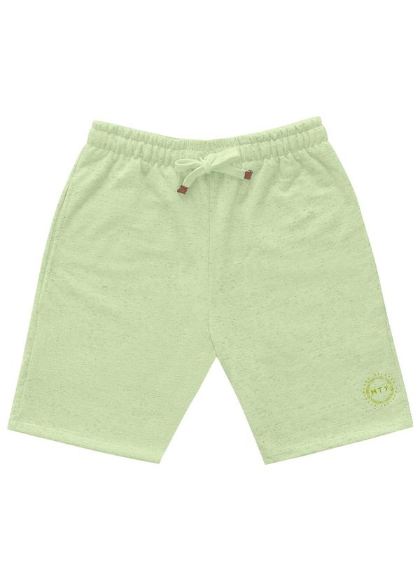 Minty - Bermuda Juvenil em Moletinho Verde