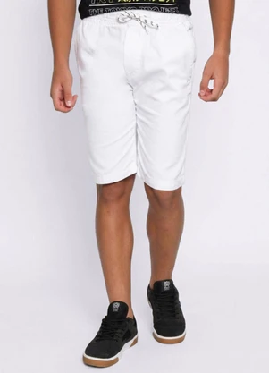 Torra - Bermuda Sarja Juvenil Reta Básica Branca - TORRA