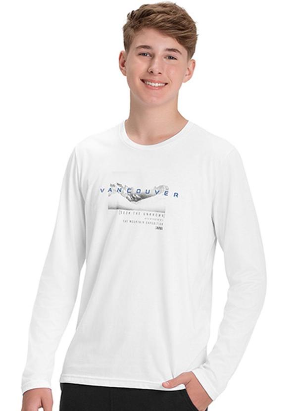 Rezzato - Blusa Estampada Vancouver Masculino Branco