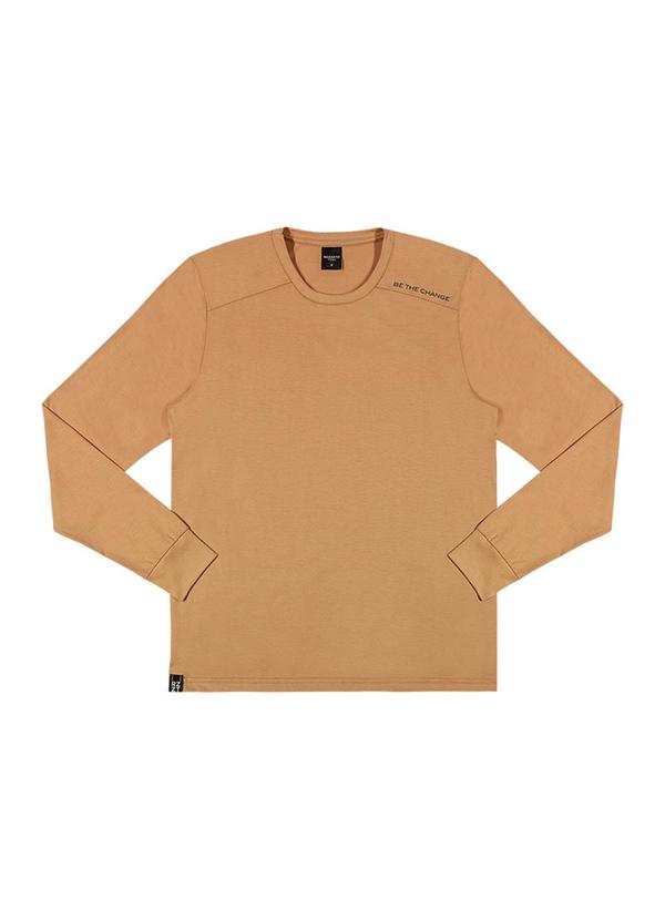 Rezzato - Blusa Manga Longa Lisa Masculino Marrom