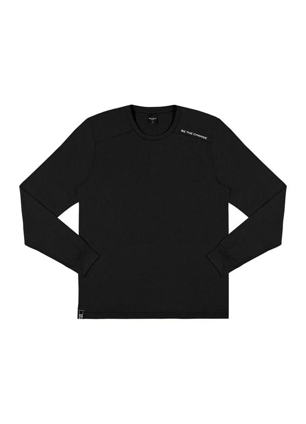 Rezzato - Blusa Manga Longa Lisa Masculino Preto