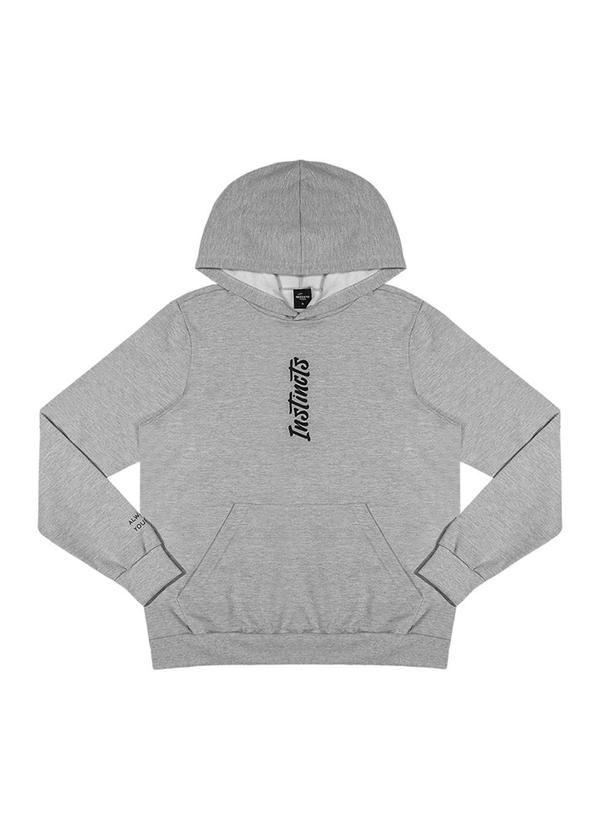 Rezzato - Blusão com Capuz e Detalhe Instincts Cinza