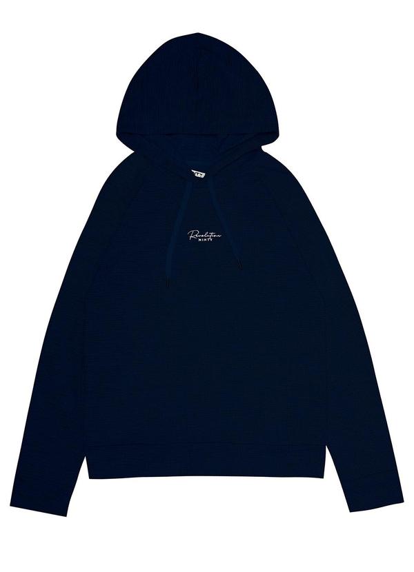 Minty - Blusão com Capuz Juvenil em Moletinho Azul