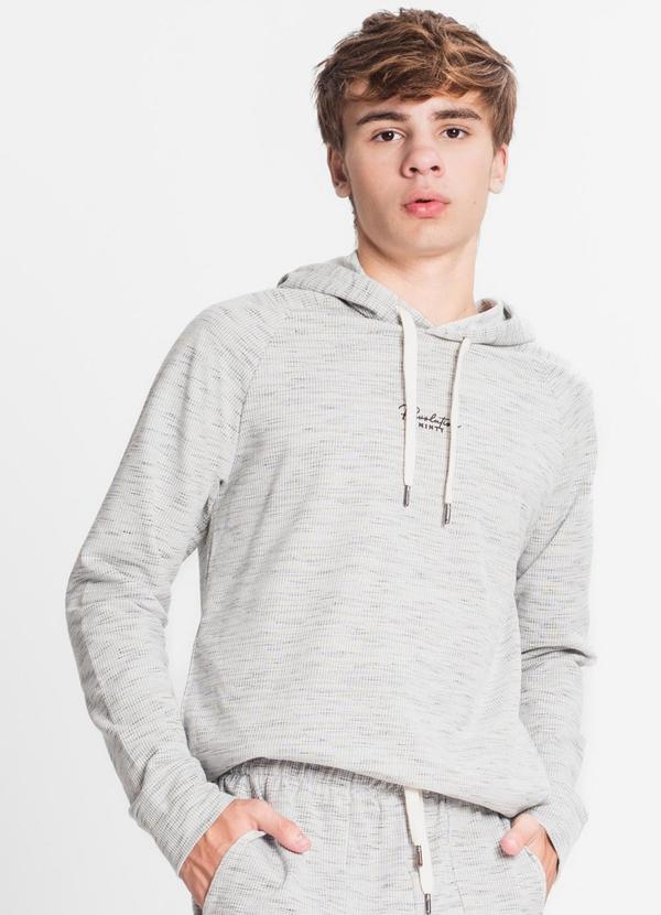 Minty - Blusão com Capuz Juvenil em Moletinho Bege