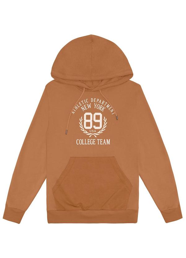 Minty - Blusão com Capuz Juvenil Masculino Moletom Marrom