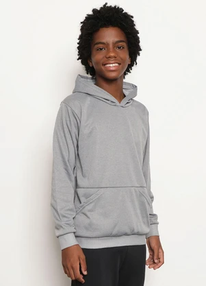 Torra - Blusão Juvenil com Capuz Helanca Cinza - TORRA