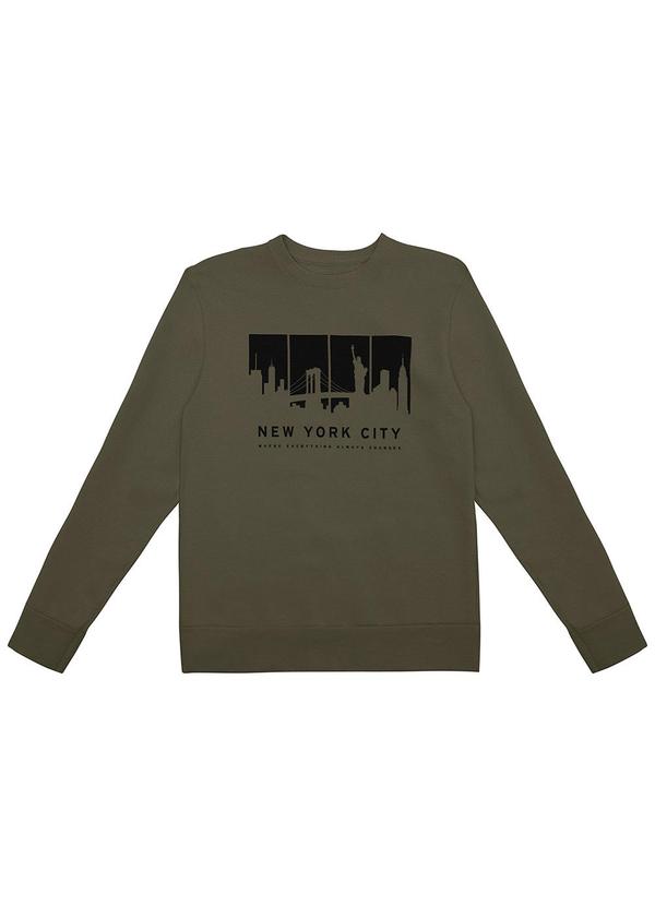 Minty - Blusão Juvenil Masculino em Moletinho Verde