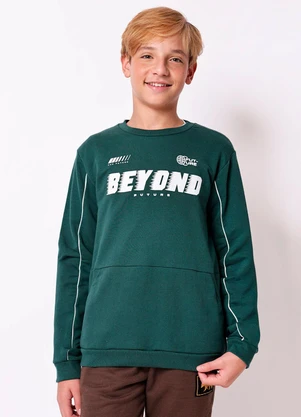 Torra - Blusão Moletom Juvenil Algodão Verde - TORRA