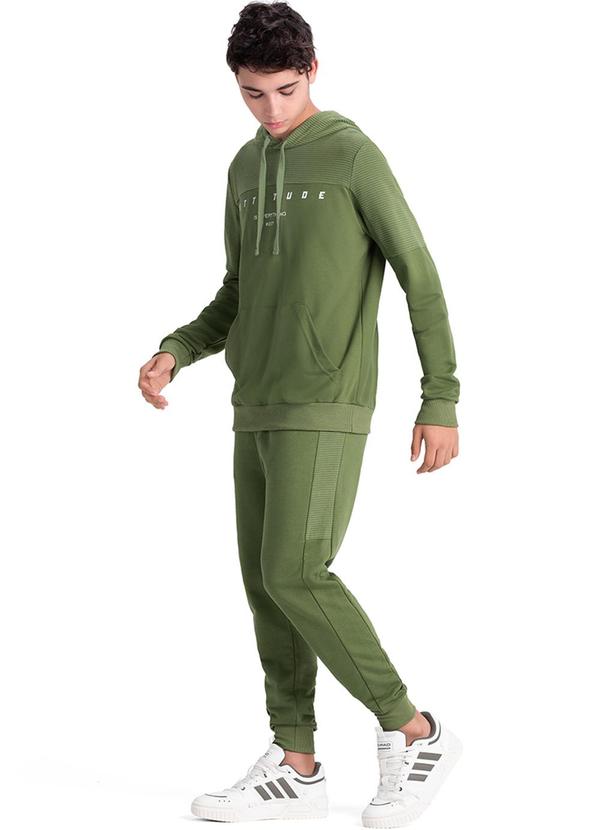 Rezzato - Calça Jogger Detalhe Lateral Masculino Verde 2