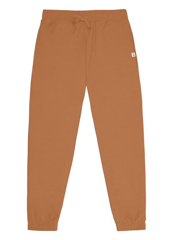Minty - Calça Juvenil Masculina em Moletinho Marrom