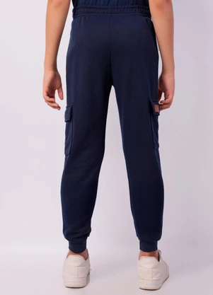 Torra - Calça Moletom Juvenil Bolsos Cargo Marinho - TORRA