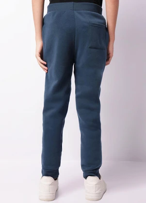 Torra - Calça Moletom Juvenil Jogger Peluciada Azul - TORRA