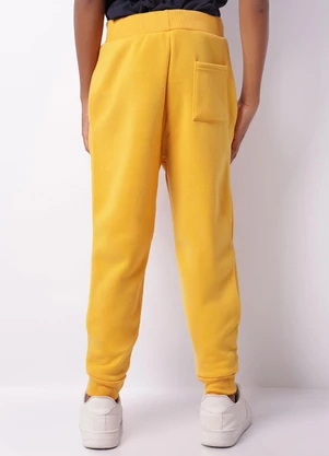 Torra - Calça Moletom Juvenil Jogger Peluciada Mostarda - TORRA