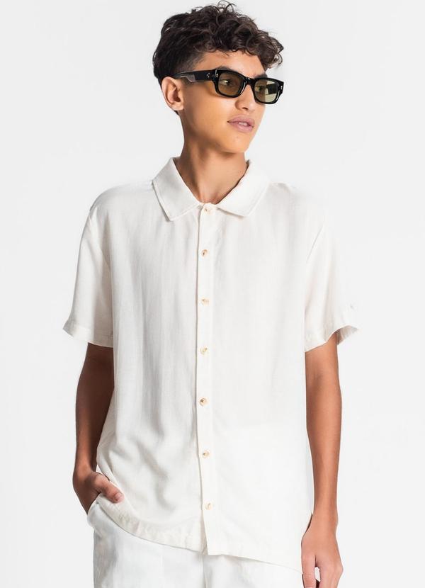 Minty - Camisa Juvenil em Viscolinho Bege