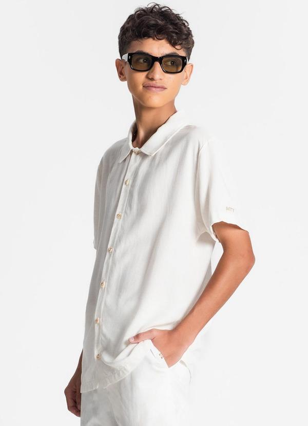 Minty - Camisa Juvenil em Viscolinho Bege 4