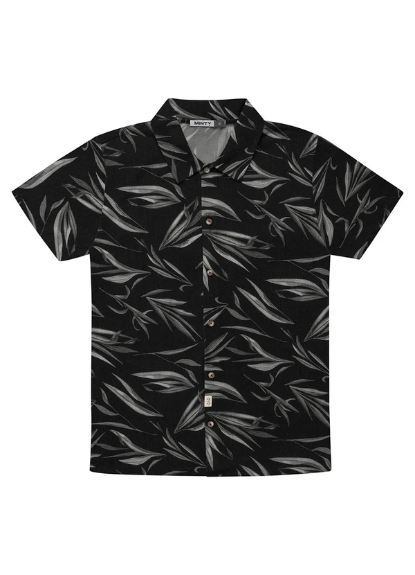 Minty - Camisa Juvenil Masculina Preto