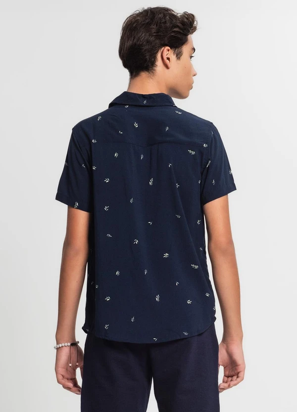 Minty - Camisa Juvenil Menino em Viscose Azul 4