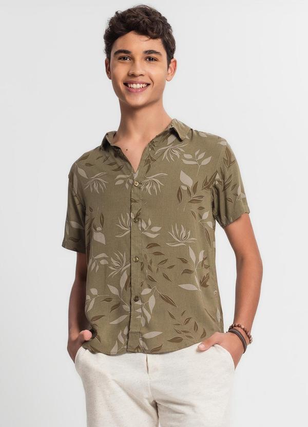 Minty - Camisa Juvenil Menino em Viscose Verde
