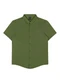 Outlet - Camisa Texturizada Lisa Teen Masculino Branco - variação: Verde