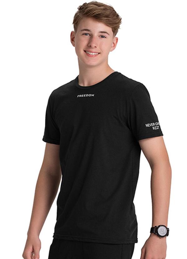 Rezzato - Camiseta Frase Minimalista Masculino Preto