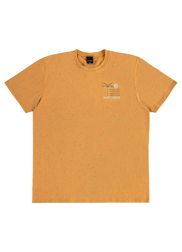 Malwee Kids - Camiseta Giant Waves em Botonê Teen Amarelo Escur
