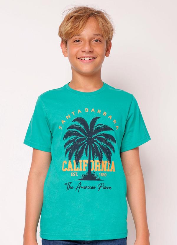 Torra - Camiseta Juvenil Algodão Estampa Tropical Verde