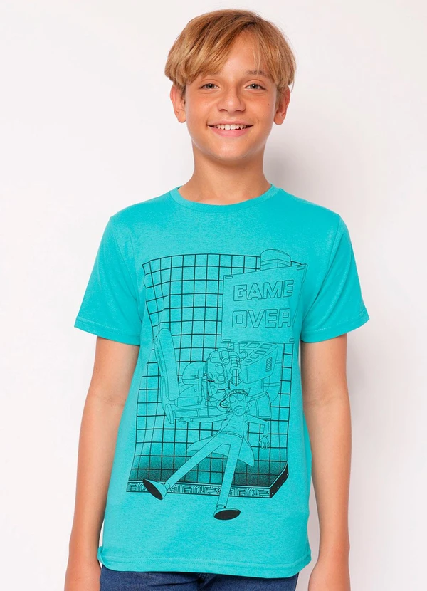 Torra - Camiseta Juvenil Algodão Rick & Morty Verde