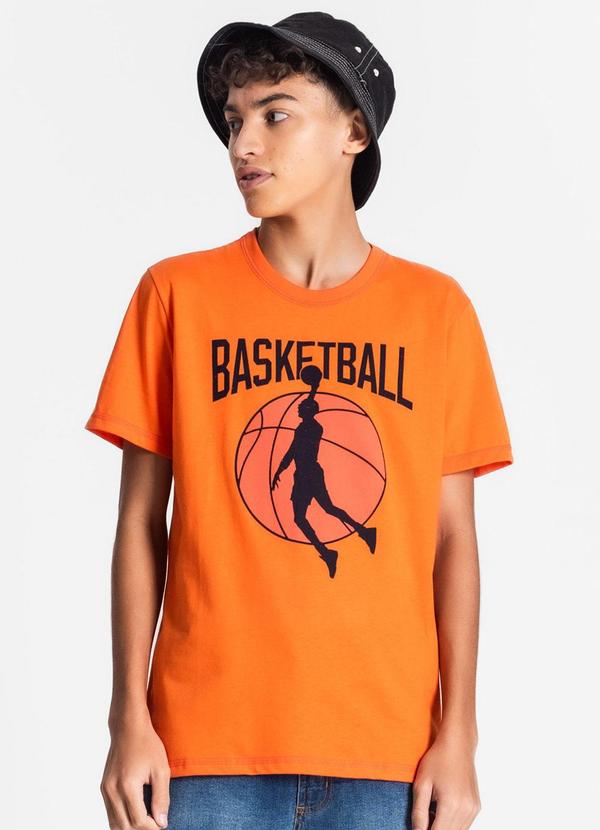 Minty - Camiseta Juvenil Basketball Laranja