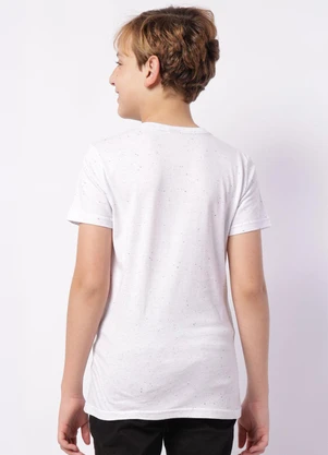 Torra - Camiseta Juvenil Botone com Estampa Branca - TORRA