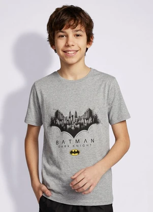 Torra - Camiseta Juvenil Estampa Batman Cinza - TORRA