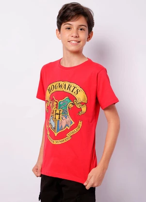 Torra - Camiseta Juvenil Harry Potter Hogwarts Vermelha - TORRA