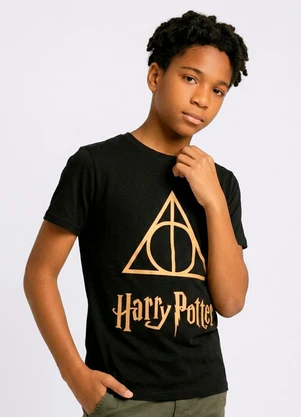 Torra - Camiseta Juvenil Harry Potter Preta - TORRA