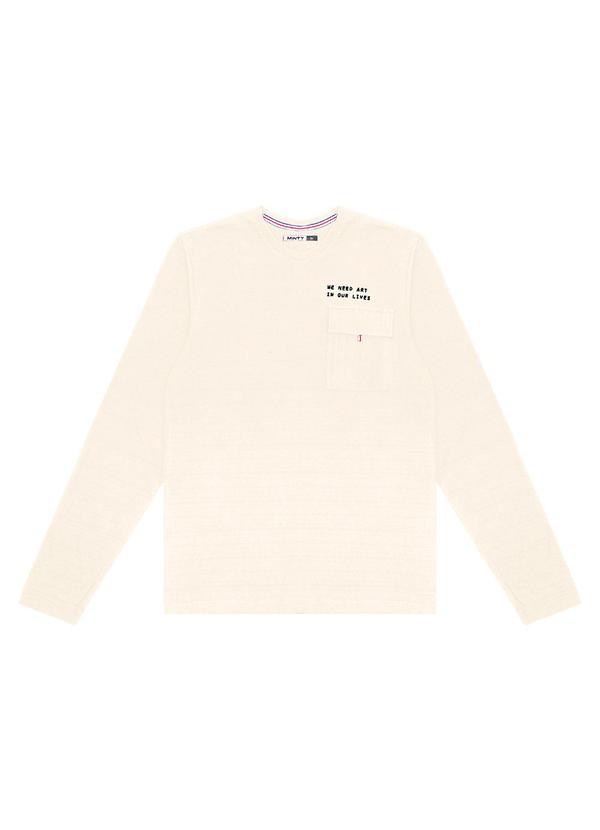 Minty - Camiseta Juvenil Manga Longa em Meia Malha Bege