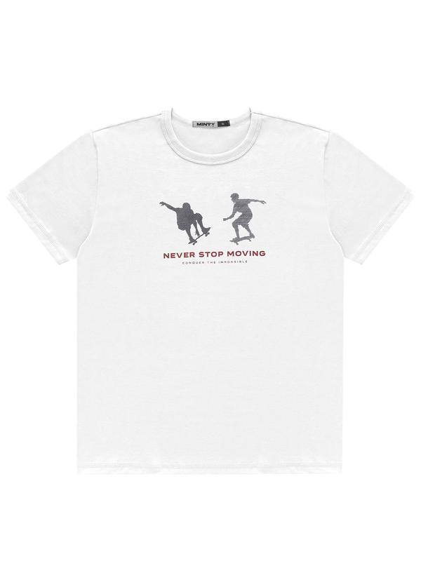 Minty - Camiseta Juvenil Masculina Branco