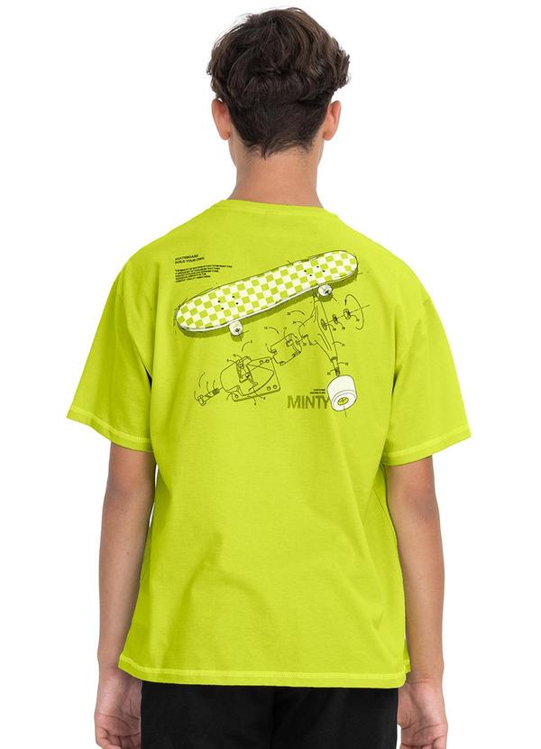 Minty - Camiseta Juvenil Masculina em Meia Malha Verde 2