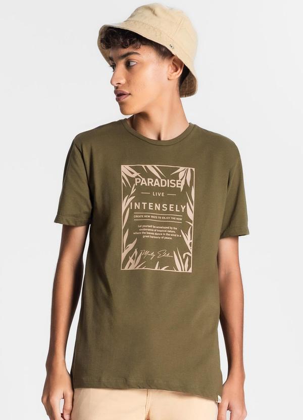 Minty - Camiseta Juvenil Masculina Paradise Verde