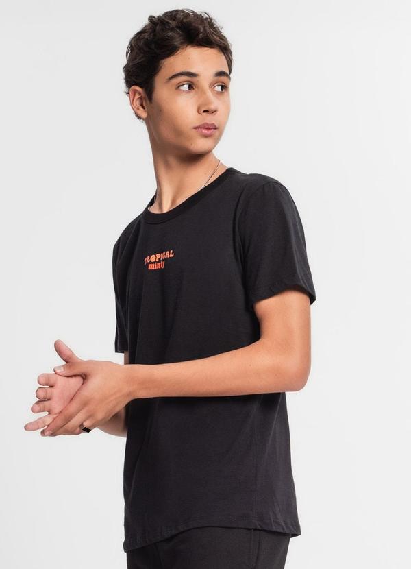 Minty - Camiseta Juvenil Masculina Preto