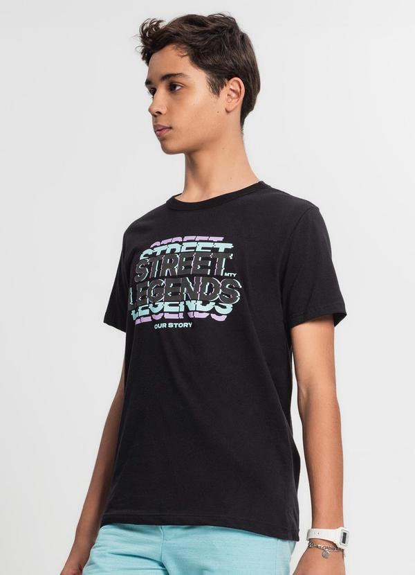 Minty - Camiseta Juvenil Masculina Preto