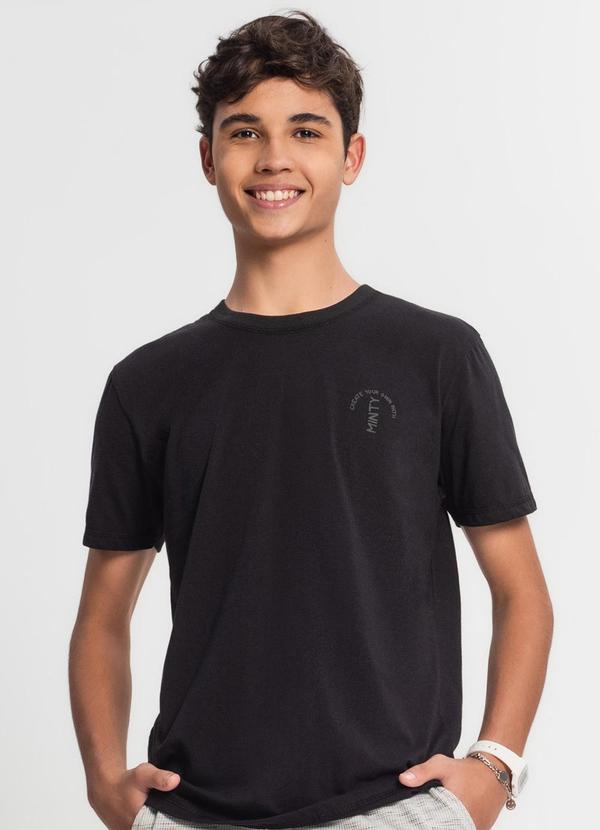 Minty - Camiseta Juvenil Masculina Preto