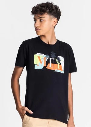 Minty - Camiseta Juvenil Masculina Preto - MINTY